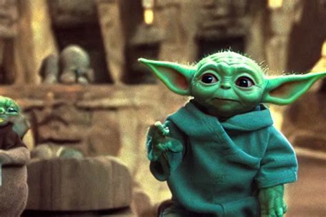 Promotional Image Of Baby Yoda In Harry Potter And The Stable Diffusion