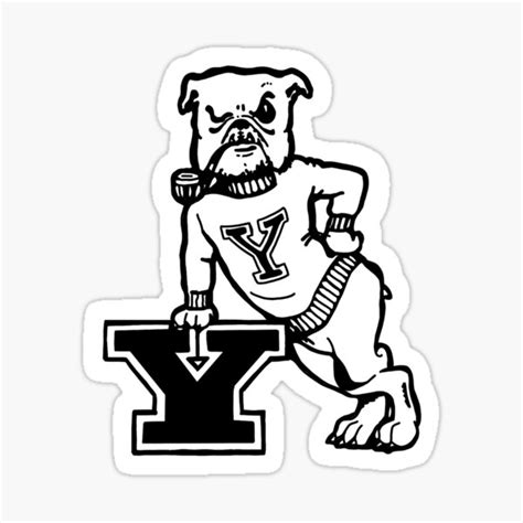 "Vintage Yale Mascot" Sticker for Sale by claire1012 | Redbubble