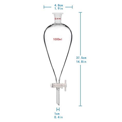 Borosilicate Glass Ml Separating Funnel Heavy Wall Conical