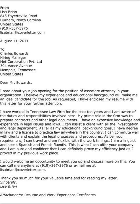 Lawyers Cover Letter Samples Coverletterpedia