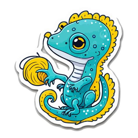 Gecko Galactique Sympathique Et Mignon Minimal Vecteur PNG Gecko