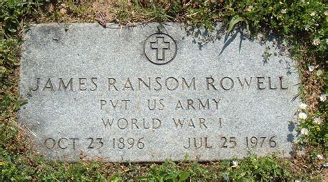 James Ransom Rowell Sr M Morial Find A Grave