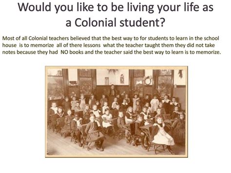 PPT - Education – Colonial Times and Now PowerPoint Presentation, free ...