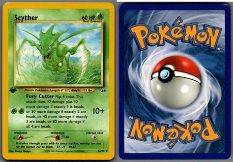 2002 Pokemon Neo Discovery 4675 Scyther 1st Edition Uncommon B