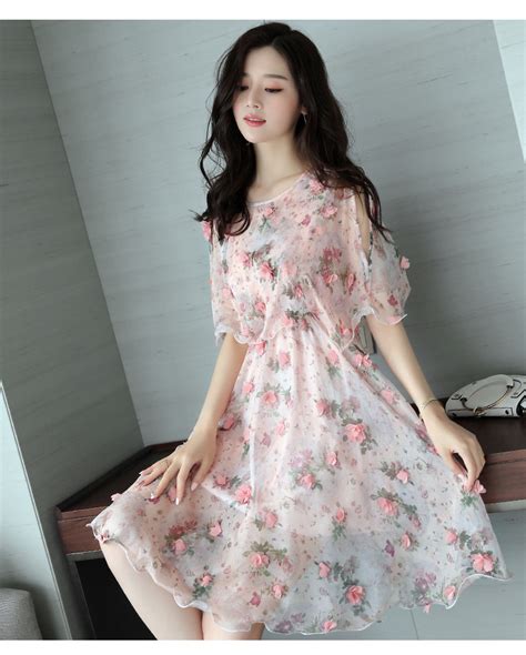 Summer New Women S Korean Fashion Chiffon Dress Clothesnepal