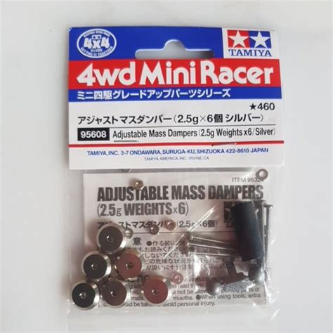 Tamiya 95608 Adjustable Mass Dampers 25g Weights X 6silver Shopee