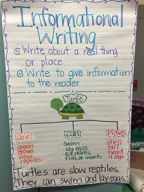 Informational Text Anchor Chart 2nd Grade