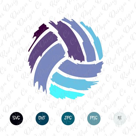 Volleyball SVG For Tshirts Distressed Design Grunge Art DXF Etsy