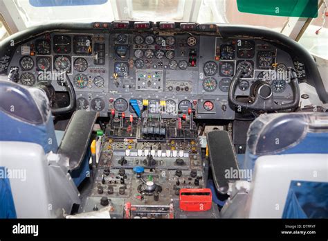 Cockpit of a Vickers VC10, a long-range British airliner, 1962 ...