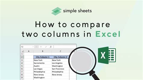 How To Compare Two Columns In Excel