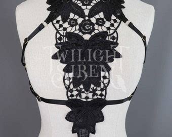 Lace Body Harness White Lace Harness Bra Cage Lingerie Etsy