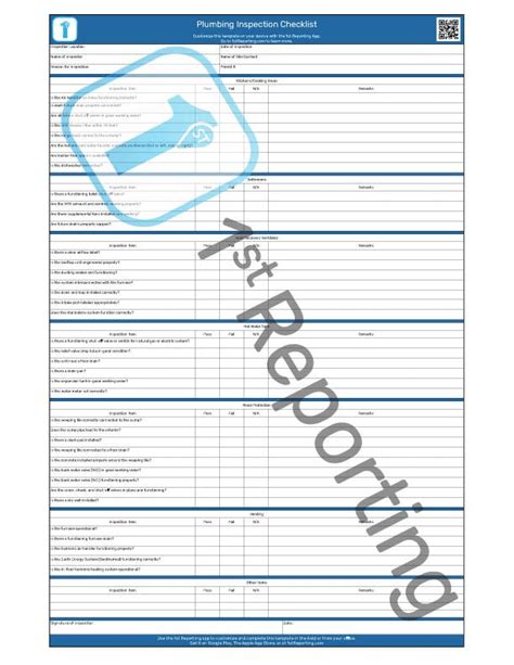 Plumbing Inspection Checklist (PDF & Digital Template)