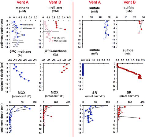 B Biogeochemical Profiles Of The June Sampling At Brian Seep Methane