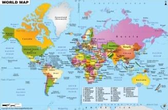 Large World Map Labeled - Esther Rosabella