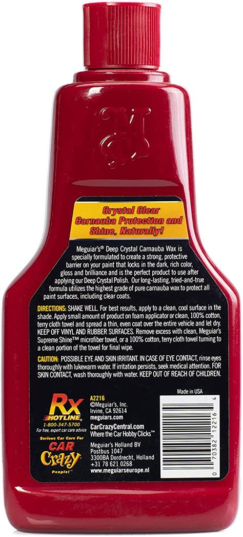 Meguiars A2216 Deep Crystal Carnauba Liquid Wax Jb Tools