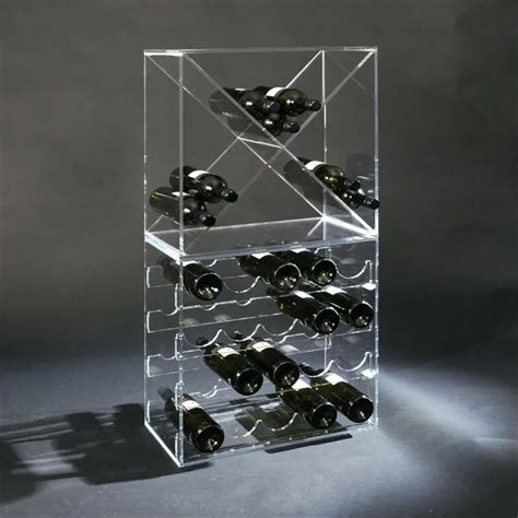 Despoke Brilliant Wine Rack Acrylic Wall Mounted Drinks Rack Lucite