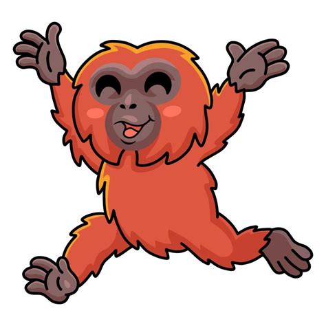 Cute Little Orangutan Cartoon Running 14802806 Vector Art At Vecteezy