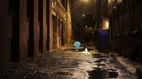 Gumball Flosses In An Alleyway As The Sub Way Surfer Theme Song Plays