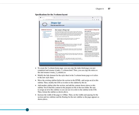 Answered Specifications For The 3 Column Layout… Bartleby