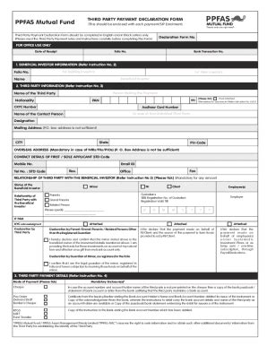 Fillable Online Third Party Payment Declaration Form Pltvf Cdr Fax