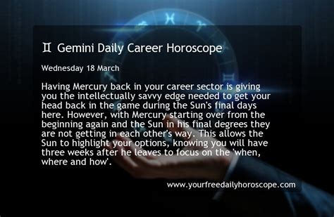 Gemini Career Horoscope Today - Gemini Daily Horoscope | Gemini horoscope today, Horoscope ...