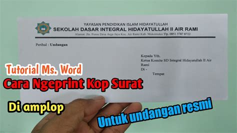 Penulisan Amplop Surat Resmi 54 Koleksi Gambar