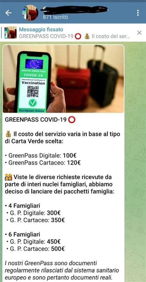 Green Pass In Vendita Su Telegram Si Tratta Di Una Truffa Certificati