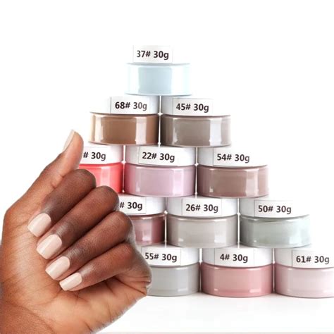 Ml Jar Acrylic Powder Supplies Nail Dipping Powder Glitter Nude Solid