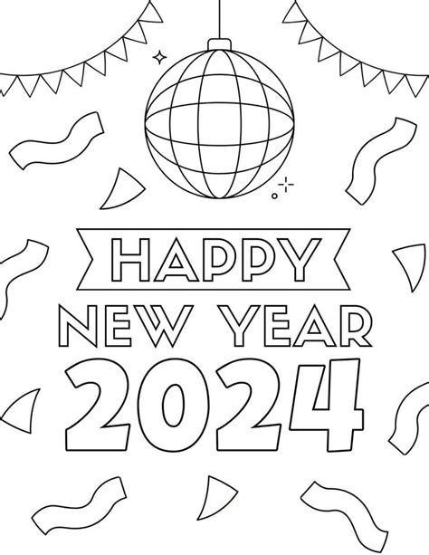 Free New Year Coloring Pages For New Year Coloring Pages