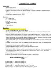 Experiment: Applying Newton's Second Law of Motion | Course Hero