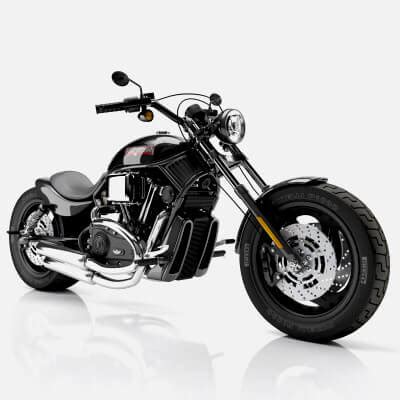 Harley Davidson Custom - 3D Model by RenderBlade