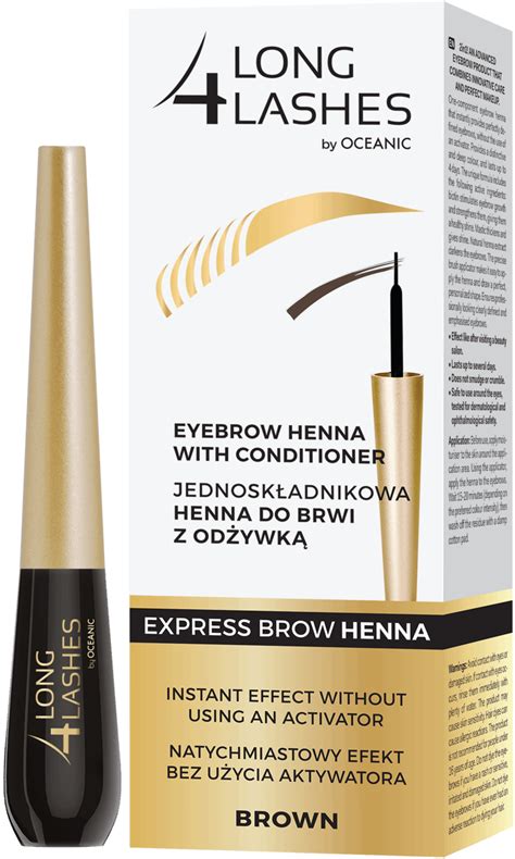 LONG4LASHES henna do brwi z odżywką Brown 6 ml Drogeria Rossmann pl