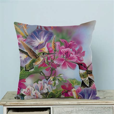 Gckg Hummingbird Pillow Case Pillow Cover Pillow Protector Two Sides 18