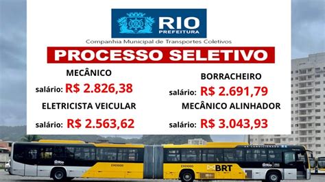 BRT Mobi Rio está vagas de emprego abertas para mecânico ajudante