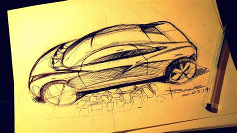 Car Sketch Top View at PaintingValley.com | Explore collection of Car Sketch Top View