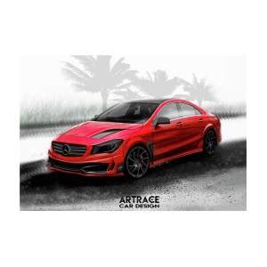 Mercedes Benz Cla Tuning Wide Body Kit Digital Art By Artem Sinitsyn