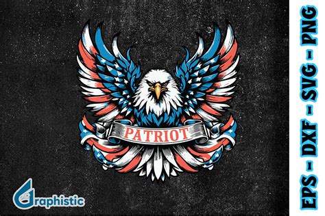 Patriot Bald Eagle American Flag Svg Graphic By Graphistic · Creative