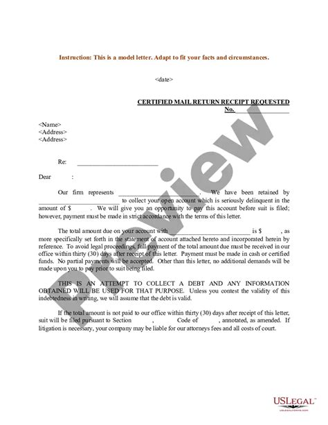 Sample Letter For Past Due Balance Sample Form Legal Us Legal Forms