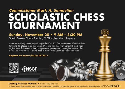 Scholastic Chess Tournament - City of Miami Beach