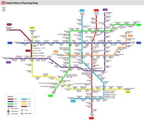 Hefei Metro Maps: Subway Lines, Stations