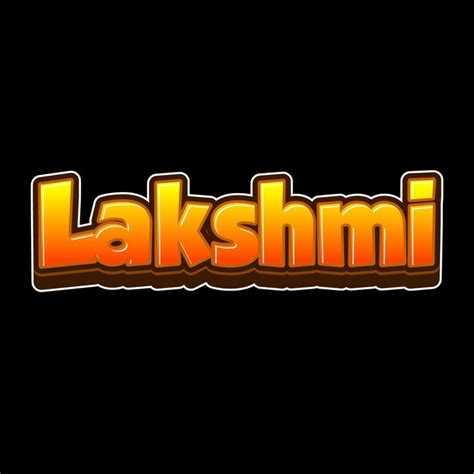 Premium Photo Lakshmi Text 3d Orange Black Background Photo 