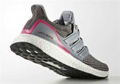 Adidas Ultra Boost Grey Shock Pink Sole Collector