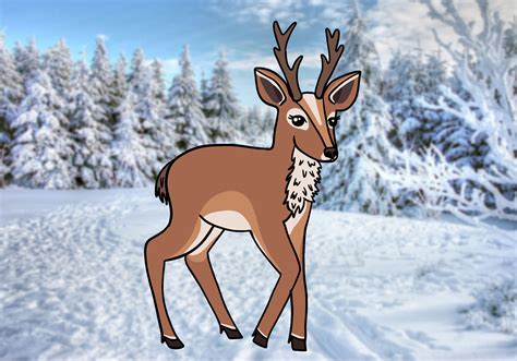 How To Draw A Reindeer Design School