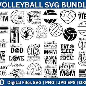 Volleyball Svg Bundle Volleyball Mom Svg Volleyball Team Name SVG