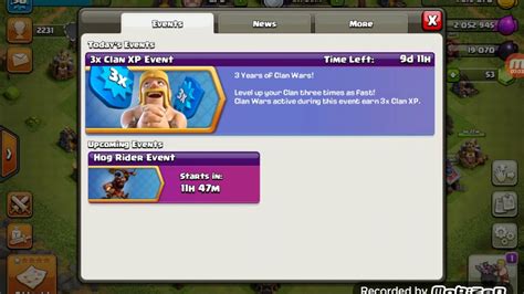 Clan Xp Event This Is An Old Clash Of Clans Event Clash Of Clans Gaming Youtube