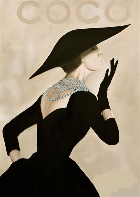 Coco Chanel Fashion Illustration Classic Art Print Poster