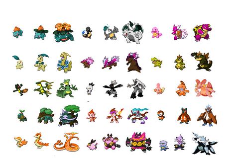 Pokemon Starter Shinies How Id Do Them By Novagem787 On Deviantart