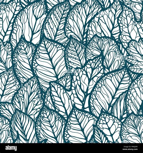 Floral pattern. Decorative leaves. Seamless background vector ...