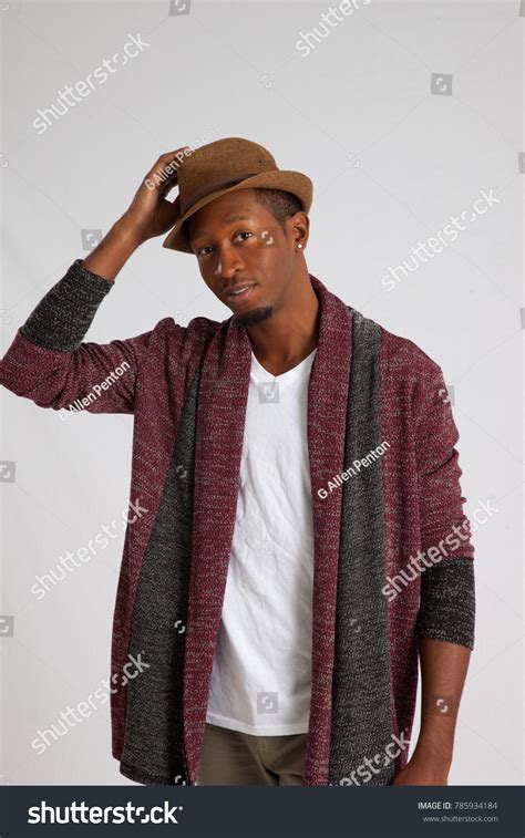 Handsome Black Man Tipping His Hat Stock Photo 785934184 Shutterstock