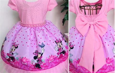 Vestidos Tem Tico Minne Rosa La O Festas E Anivers Rios No Elo